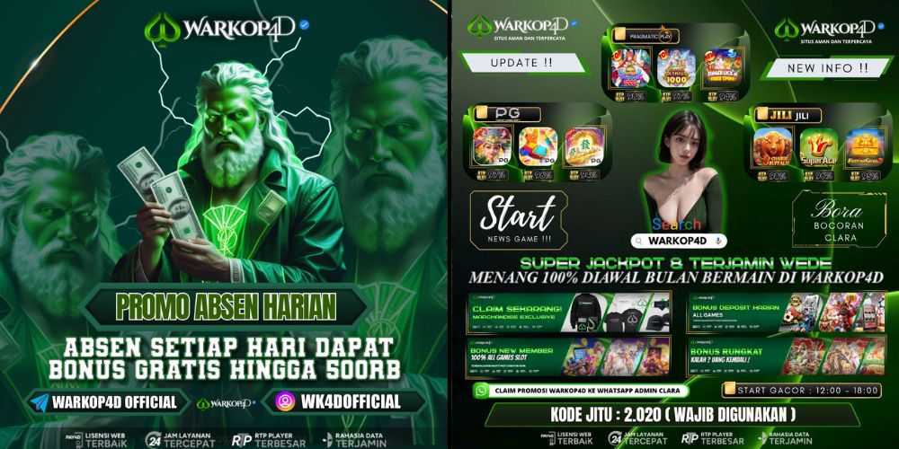 PROMO ABSEN HARIAN & INFO BOCORAN TERUPDATE WARKOP4D